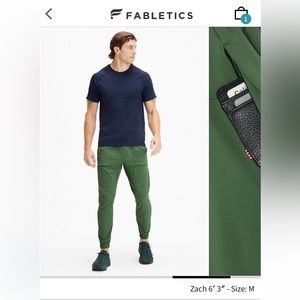 Fabletics ‘The One’ Jogger - Tactical Green - Sz Small - 27” Short Length